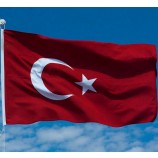 터키 폴리 에스테 깃발의 도매 90 * 150cm 3 * 5ft 깃발