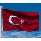 custom 90 * 150 cm 3 * 5ft 4 # Bar KTV feest evenement polyester stof vliegende turkije nationale vlaggen zonder vlaggenmast