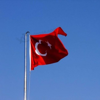 fornecedor de fábrica de bandeira ao ar livre de lua e estrela Turquia