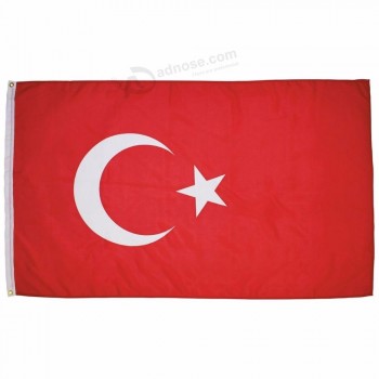 1 stuk klaar voor verzending 3x5 Ft 90x150cm turkije vlag