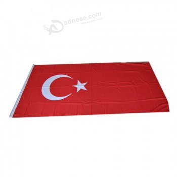Haute Qualité 3x5ft National Polyester Pays Drapeaux de Turquie