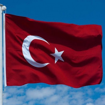 Hecho en China Venta caliente publicidad barata bandera nacional de Turquía