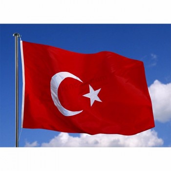 Bandera nacional de Turquía de promoción barata de alta calidad de 3x5 pies