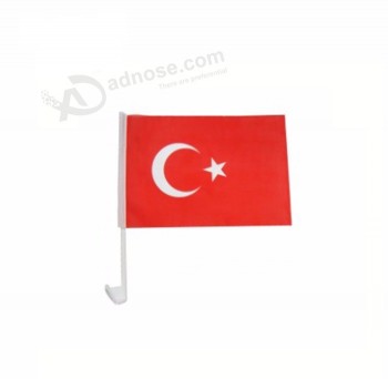Mât en plastique Drapeau de fenêtre de voiture de Turquie personnalisé