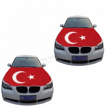 Drapeau de voiture décoratif rouge et blanc de capot de moteur de dinde de haute qualité