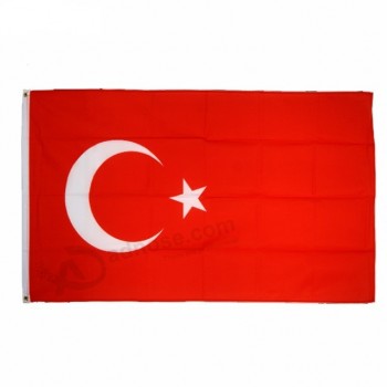 グロメットナイロンヘッダー3x5ftプリントトルコ国旗