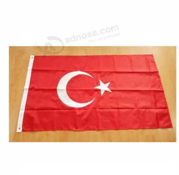 Custom Turkey embroidery flag with high quality