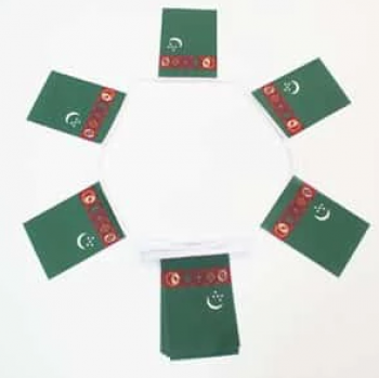 Zigolo decorativo bandiera nazionale turkmenistan
