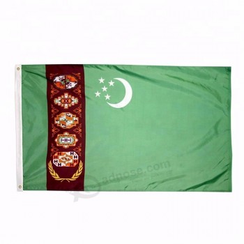 fabricante de bandera de país de Turkmenistán de poliéster de buena calidad