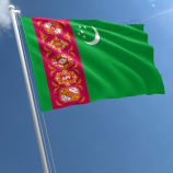 폴리 에스터 3x5ft 인쇄 투르크 메니스탄의 국기