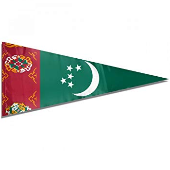 高品質の装飾的な三角形のトルクメニスタンの旗布カスタム