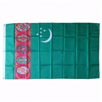 цифровая печать 3x5ft большой туркменистан флаг страны баннер