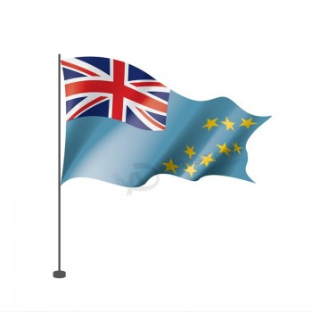 Großhandel günstigen Preis Tuvalu Flagge auf einem weißen