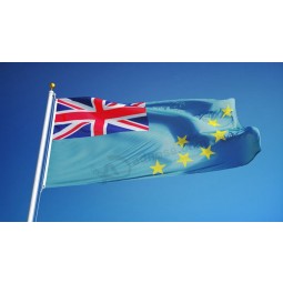 Tuvalu Flag Waving in Slow Stock Footage Video (100% Royalty-free)