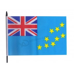 golvende vlag van tuvalu met de hand, van hoge kwaliteit