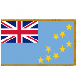 3ft. x 5ft. tuvalu flagge mit seitenpolmanschette und fransen