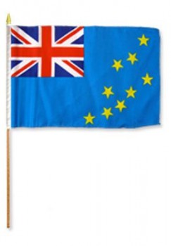 Тувалу 12x18 дюймов палка флаг с дешевой ценой