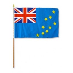 Tuvalu bandera de palo de 12x18 pulgadas con precio barato