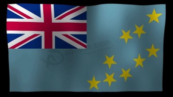 tuvalu vlag 4K motion loop na effecten sjabloon