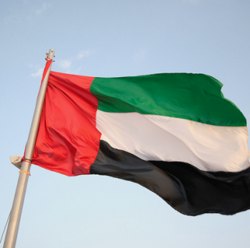 A bandeira dos emirados árabes unidos pavilhão dos Emirados Árabes Unidos