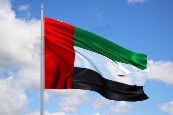 Drapeau national des Émirats arabes unis en polyester Drapeau du pays des Émirats arabes unis