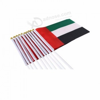 Emiratos Árabes Unidos Emiratos Árabes Unidos banderas ondeando a mano país de poliéster