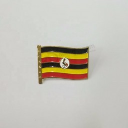 ウガンダ国旗金属ラペルピンバッジ