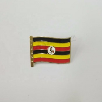 spilla in metallo con bandiera nazionale uganda