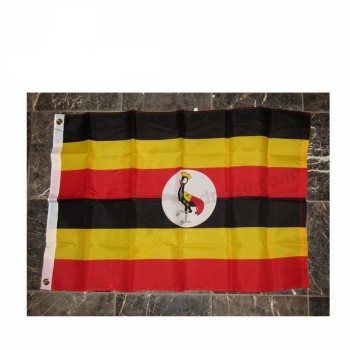2019 bandera de uganda de poliéster de punto de impresión digital 3'x2 '5'x3' bandera