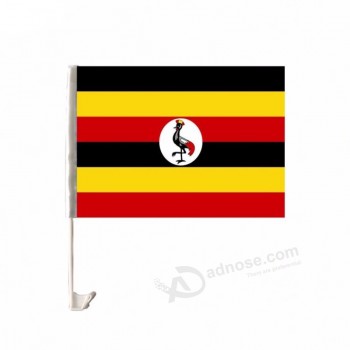 directo de fábrica al por mayor resistente a la decoloración uganda car window flag