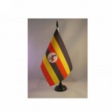 goede kwaliteit polyester oeganda land tafel vlag bureau vlag voor vergadering