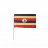 hochwertige benutzerdefinierte Uganda Hand wehende Flagge
