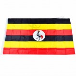 kundenspezifische 110d Polyester 3x5ft Großhandelsfahne im Freien nationale Land-Uganda-Flagge