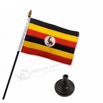 Suministrar bandera de mesa de uganda de alta calidad para reuniones de oficina