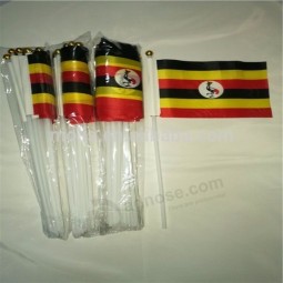 Cheap stock 100%polyester Uganda flag