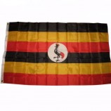 100% Polyester gedruckt 3 * 5ft Uganda Länderflaggen