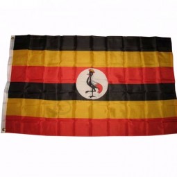 100% polyester printed 3*5ft Uganda country flags