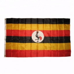 3x5ft Durable Polyester High Quality National Uganda Flag With Two Grommets