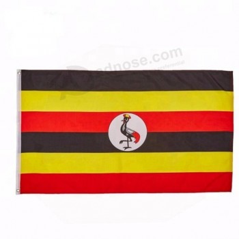 ポリエステル手持ち車使用ウガンダ旗バナー