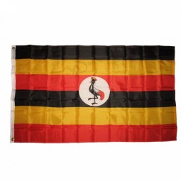Großhandel billig Uganda Flaggen Heiße Verkäufe Polyester Uganda Flagge