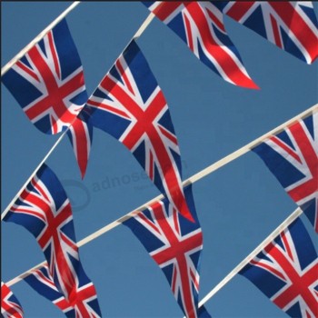 Impression polyester drapeau national UK Bunting flag