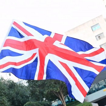 poliéster de nylon personalizado tamanho grande bandeira do reino unido