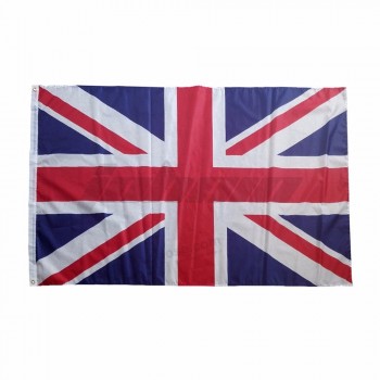 venta al por mayor 3x5ft impresa poli británica bandera del Reino Unido bandera de unión