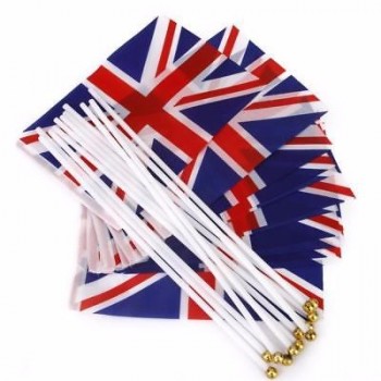 fornecimento de fábrica UK mão bandeira de ondulação personalizado