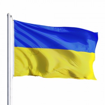 kundenspezifisch bedruckte 3 x 5 Polyester Ukraine Nationalflagge