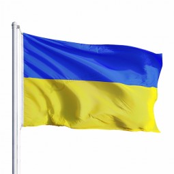op maat gemaakte 3 x 5 polyester nationale vlag van Oekraïne