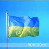 custom 100% polyester Oekraïense vlag