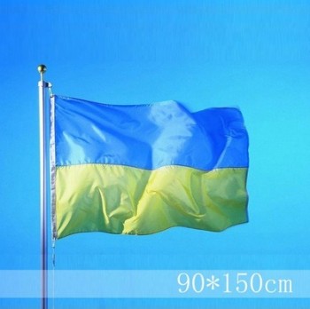 Custom 100% polyester Ukrainian flag
