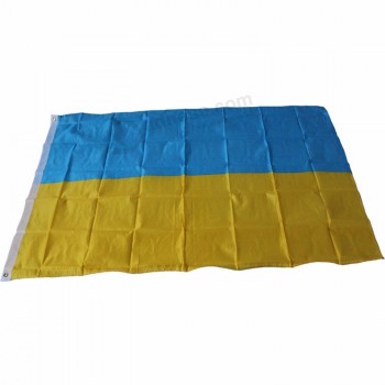 tragbares förderndes Polyester Hochwertige fliegende nationale Ukraine-Flagge