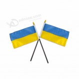 blaue gelbe 2020 Weltcup-Gewebesublimation-Ukraine-Handflagge